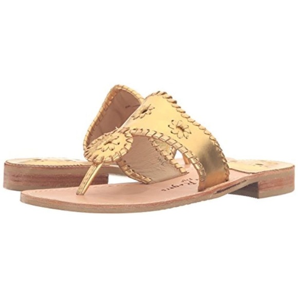 Jack Rogers Shoes - Jack Rogers Gold Navajo Hamptons Palm Beach Sandal